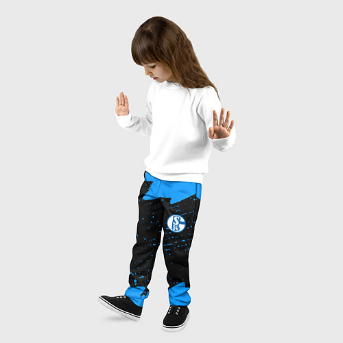 Детские брюки Schalke 04 fc blue color / 3D-принт – фото 3