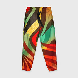 Брюки детские Жаркая полосатая абстракция, цвет: 3D-принт