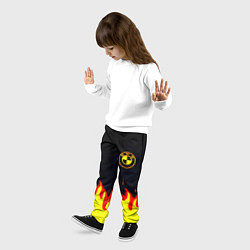 Брюки детские BMW огненный, цвет: 3D-принт — фото 2