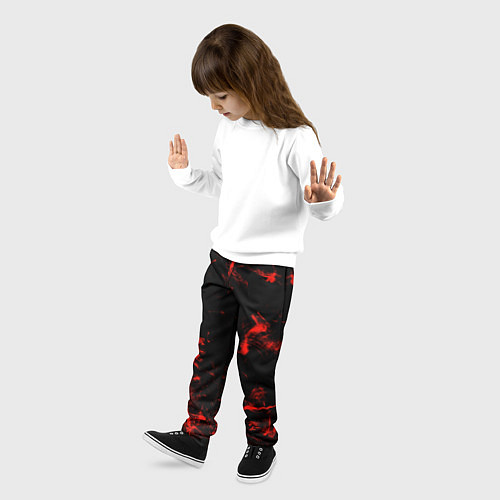 Детские брюки Color red black / 3D-принт – фото 3