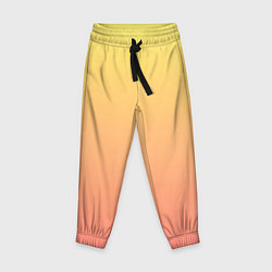 Брюки детские Градиент нежный жёлто-розовый, цвет: 3D-принт