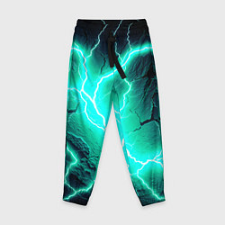 Брюки детские Color light blue black, цвет: 3D-принт