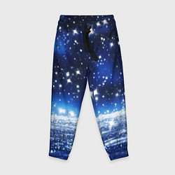 Брюки детские Космический синий абстрактный фон - текстура, цвет: 3D-принт