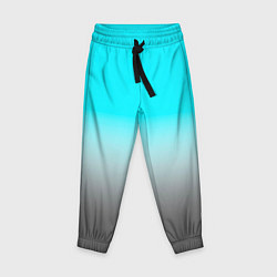 Брюки детские Серо-голубой светлый градиент, цвет: 3D-принт