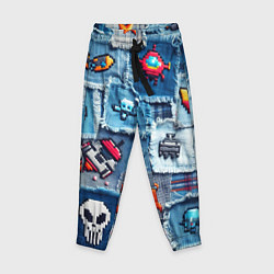 Брюки детские Пиксельный космос, цвет: 3D-принт