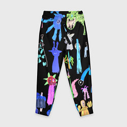 Брюки детские Яркие монстры на черном фоне, цвет: 3D-принт