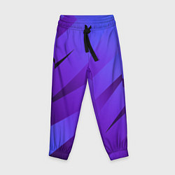 Брюки детские Сине-фиолетовый абстрактные линии, цвет: 3D-принт
