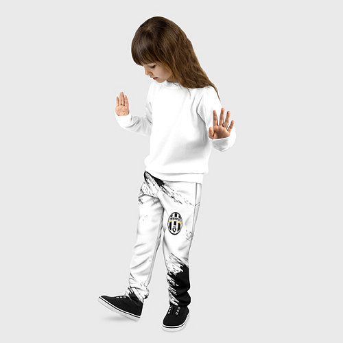 Детские брюки Juventus штрихи красок / 3D-принт – фото 3