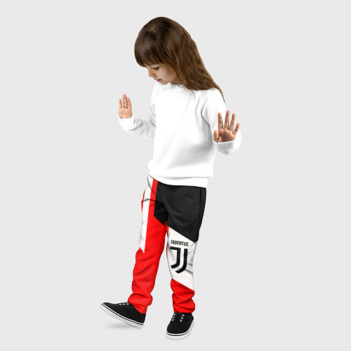 Детские брюки Juventus sport geometry / 3D-принт – фото 3