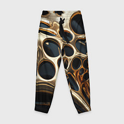 Брюки детские Черно-золотая абстракция, цвет: 3D-принт