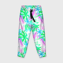 Брюки детские Palm green light blue, цвет: 3D-принт