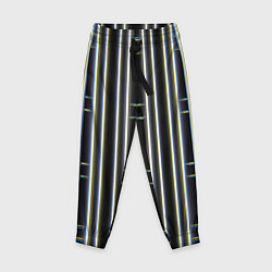 Брюки детские Neon yellow blue white, цвет: 3D-принт