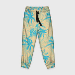 Брюки детские Palm light blue beige, цвет: 3D-принт