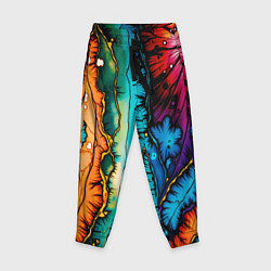Брюки детские Разноцветный узор, цвет: 3D-принт