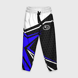 Брюки детские Субару - blue sport, цвет: 3D-принт