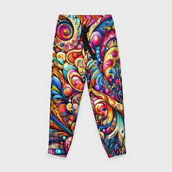 Брюки детские Красочный абстрактный паттерн - нейроарт, цвет: 3D-принт