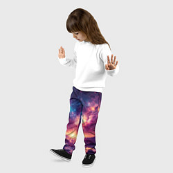 Брюки детские Фантастический космос вид с планеты, цвет: 3D-принт — фото 2