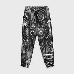Брюки детские Cyber urban skull - ai art fantasy, цвет: 3D-принт
