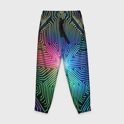 Брюки детские Линейная графика, цвет: 3D-принт