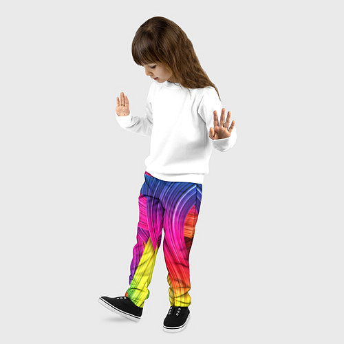Детские брюки Абстракция цвета / 3D-принт – фото 3