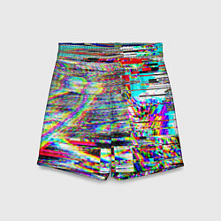 Шорты детские VHS Glitch, цвет: 3D-принт