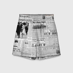 Детские шорты Газета Newspaper
