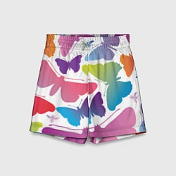 Детские шорты Разноцветные бабочки