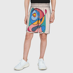 Шорты детские Абстракция полет фантазии, цвет: 3D-принт — фото 2
