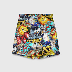 Детские шорты CS GO STICKERBOMBING