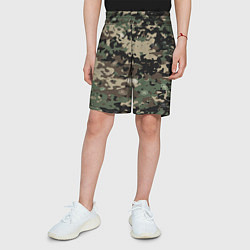 Шорты детские Камуфляж Land Rover, цвет: 3D-принт — фото 2