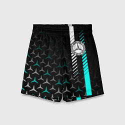 Детские шорты МЕРСЕДЕС AQUA BLACK GRADIENT