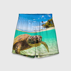 Шорты детские Морская черепашка, цвет: 3D-принт