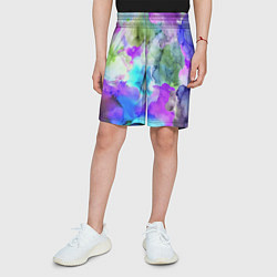 Шорты детские Акварельная краска, цвет: 3D-принт — фото 2