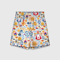 Шорты детские Славянская символика, цвет: 3D-принт