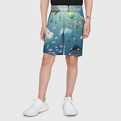 Шорты детские Мультяшные рыбки Пляжная, цвет: 3D-принт — фото 2