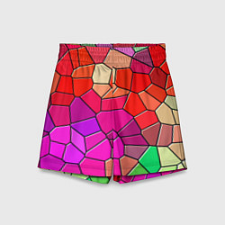 Шорты детские Мозаика цветная, цвет: 3D-принт