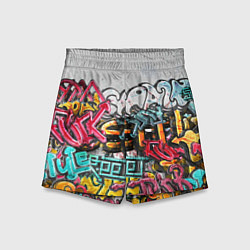 Шорты детские Graffiti on the wall, цвет: 3D-принт
