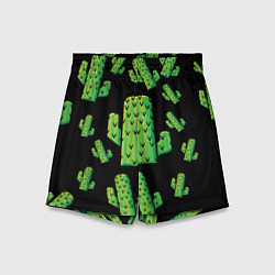 Шорты детские Cactus Time - Веселые кактусы, цвет: 3D-принт