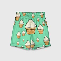 Шорты детские Мороженое - Ice Cream Party, цвет: 3D-принт