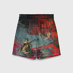 Шорты детские Sekiro Самурай против дракона, цвет: 3D-принт