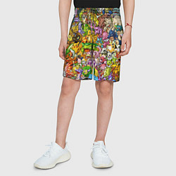 Шорты детские ПОКЕМОНЫ В ПИКСЕЛЯХ PIXEL POKEMON, цвет: 3D-принт — фото 2