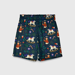 Детские шорты Рождественский узор Щелкунчик