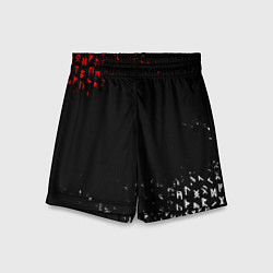 Шорты детские КРАСНО БЕЛЫЕ РУНЫ, цвет: 3D-принт