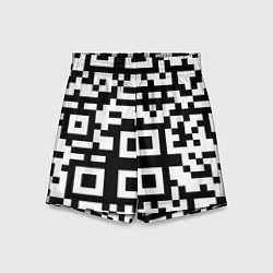 Шорты детские Qr codeкуаркод, цвет: 3D-принт