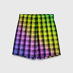 Шорты детские Градиентный клетчатый узор, цвет: 3D-принт