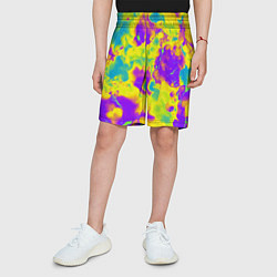 Шорты детские Яркие неоновые краски, цвет: 3D-принт — фото 2