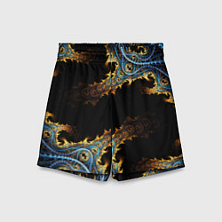 Шорты детские Огненные фракталы 3d, цвет: 3D-принт