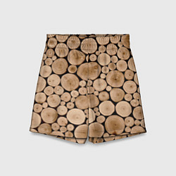 Шорты детские Спил дерева, цвет: 3D-принт