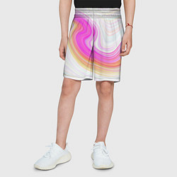 Шорты детские Abstract gradient lines, цвет: 3D-принт — фото 2