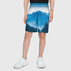 Шорты детские Горы Лес, цвет: 3D-принт — фото 2